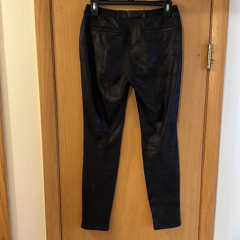 ABS Platinum Women’s Faux Leather Leggings Black Size 2 - Picture 6 of 12